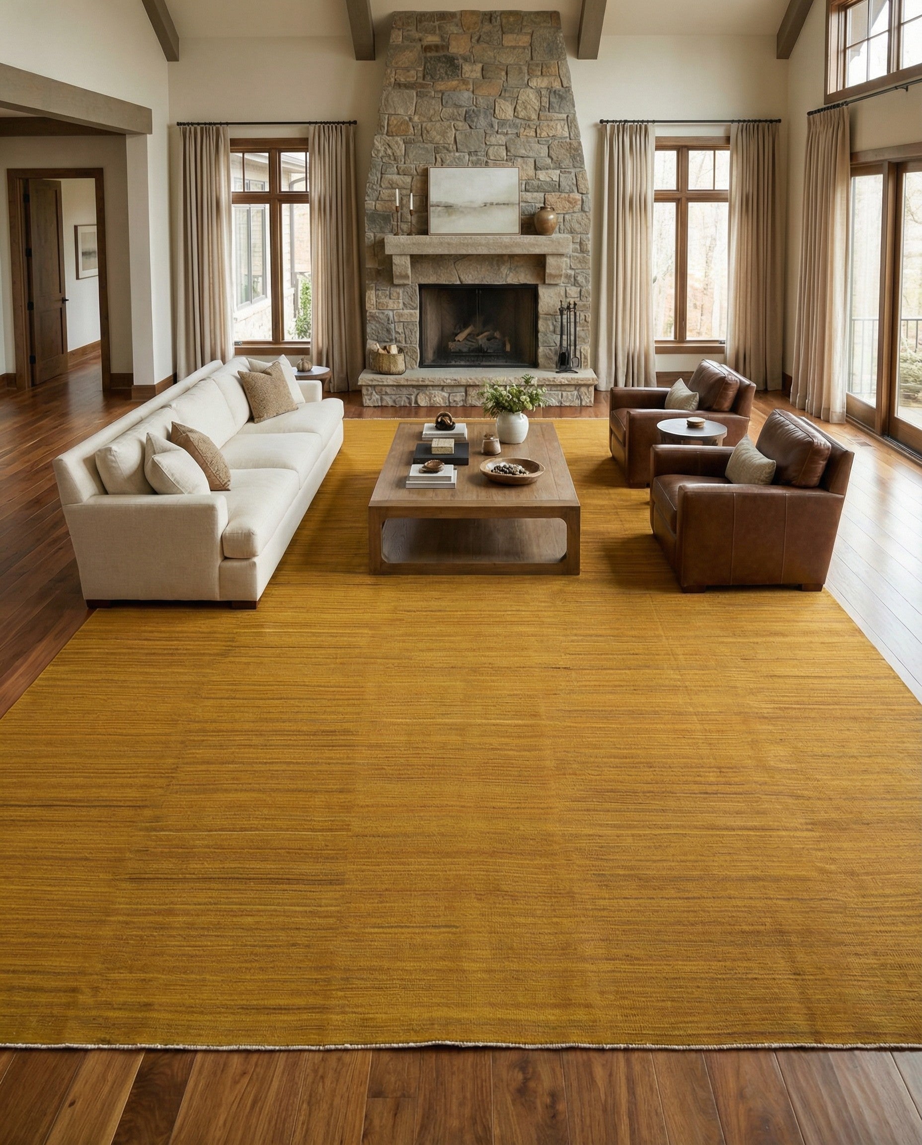 12' 5 x 18' 10 Hand Woven Kilim Afghan Wool Rug