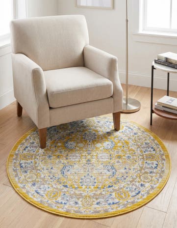 Tuscan Yellow Whitney Round Rug