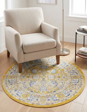 Tuscan Yellow Whitney Round Rug