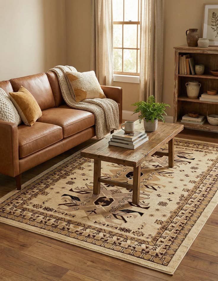 Detail image of 5' 3 x 8' Heris Rug