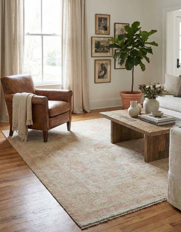 4' 2 x 5' 11 Hand Knotted Oushak Wool Rug