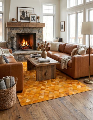 5' 2 x 7' 11 Cowhide Stocks Rug