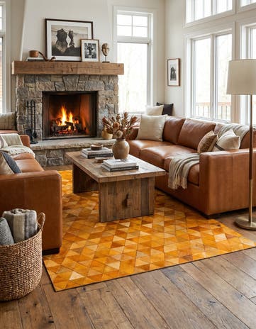 5' 2 x 7' 11 Cowhide Stocks Rug