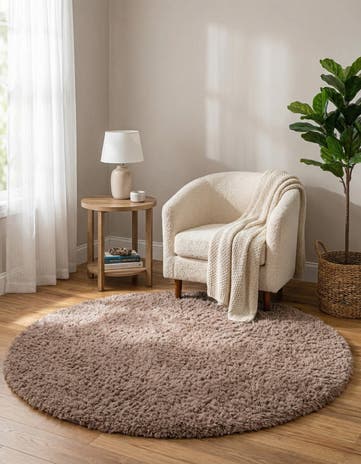 4' x 4' Infinity Shag Round Rug