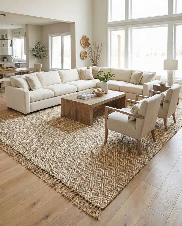 10' x 14' 1 Hand Woven Braided Jute Rug