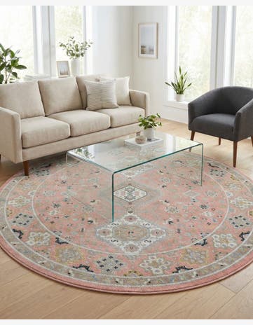 7' 10 x 7' 10 Kamala Washable Round Rug