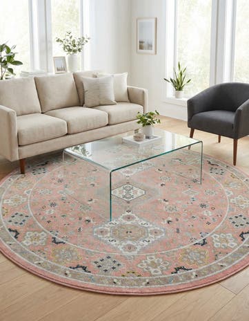 7' 10 x 7' 10 Kamala Washable Round Rug