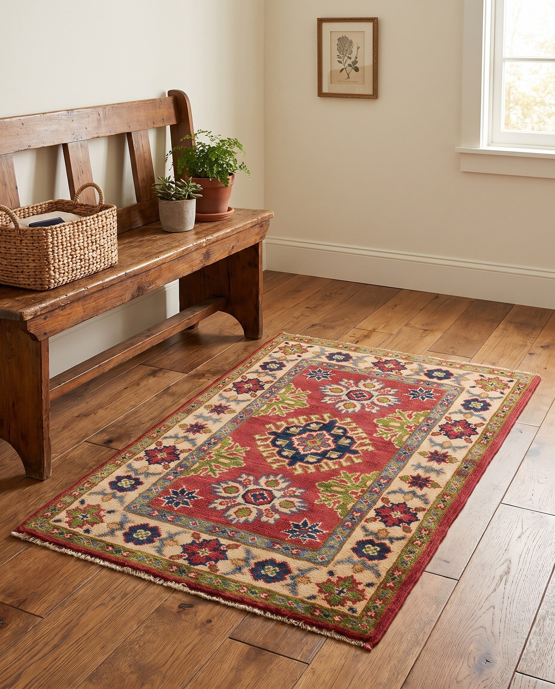 1' 10 x 2' 9 Hand Knotted Kazak Rug
