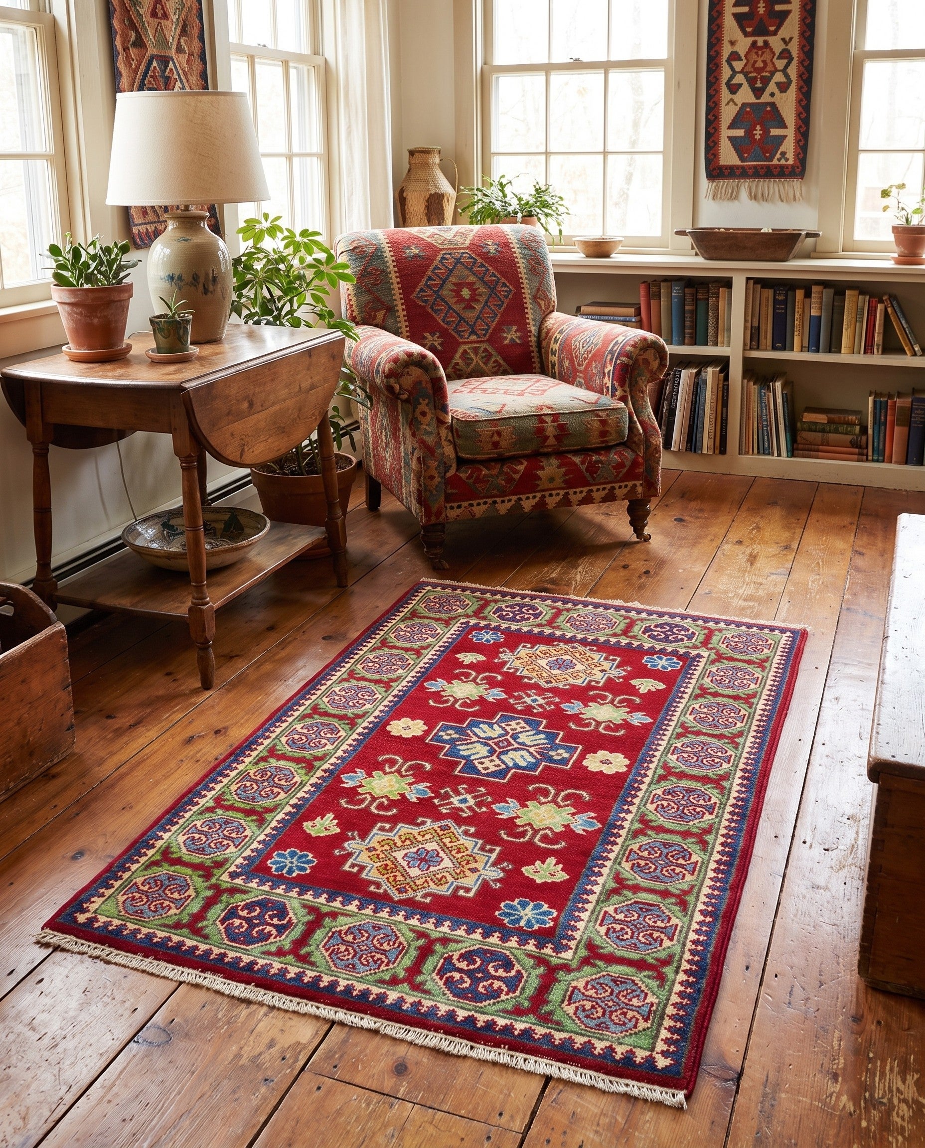 2' 7 x 4' 2 Hand Knotted Kazak Rug