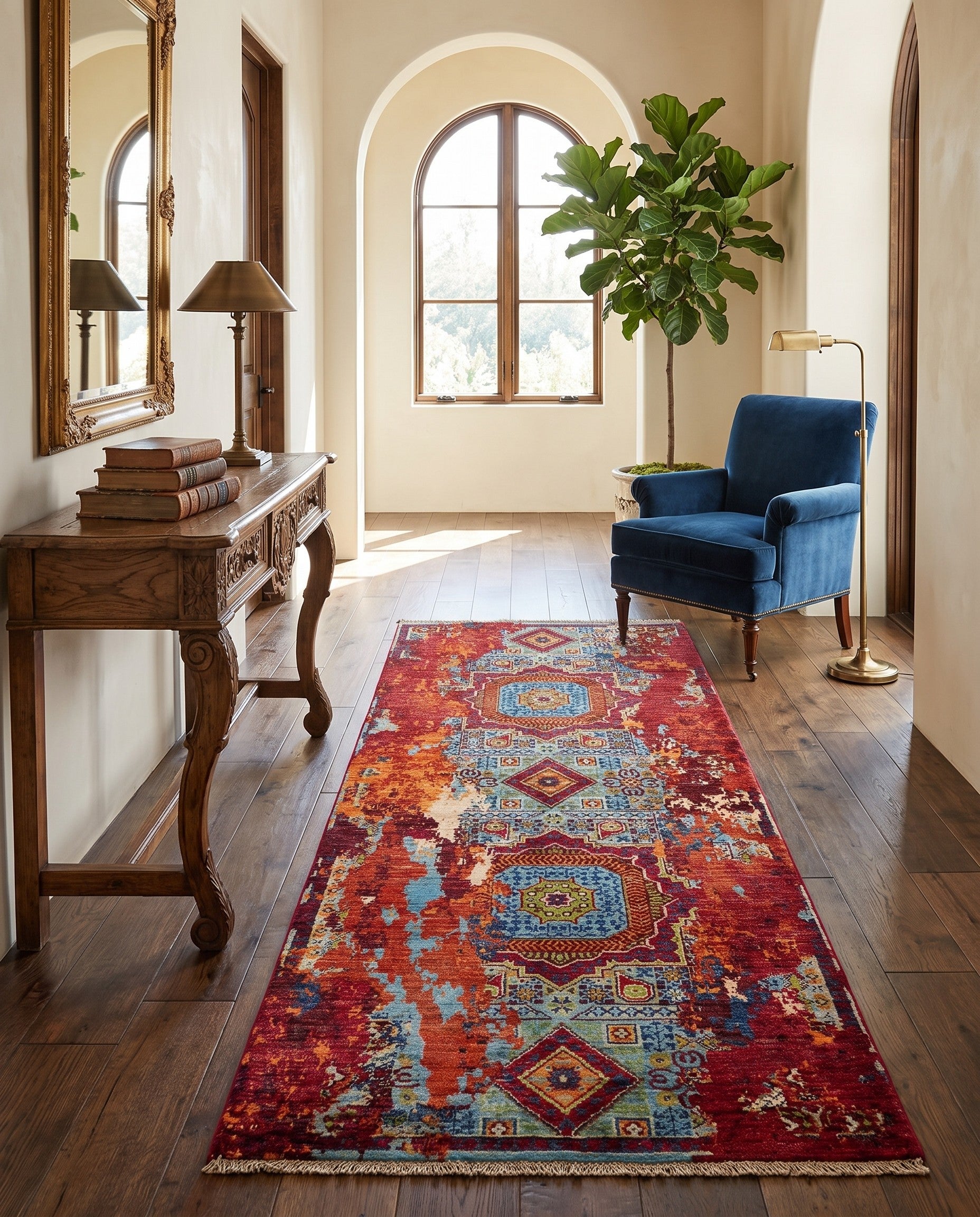 2' 11 x 6' 11 Hand Knotted Mamluk Ziegler Runner Rug
