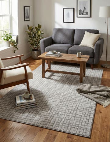 Twilight Stone Gray Textura Designer Rug