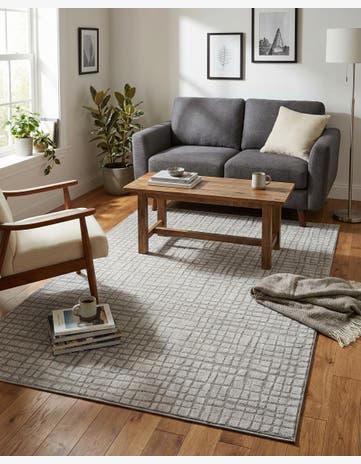 Twilight Stone Gray Textura Designer Rug