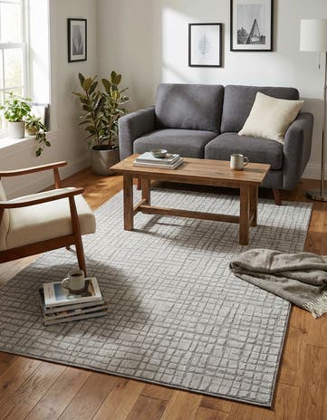Twilight Stone Gray Textura Designer Rug