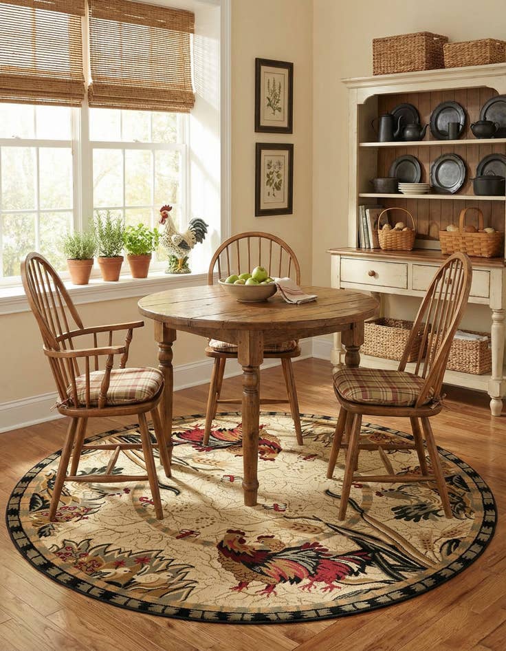 Detail image of 7' x 7' Country Round Rug