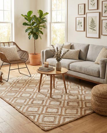  5' 1 x 8'  Hand Braided Jute Rug