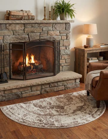 Beige Monaco Hearth Rug