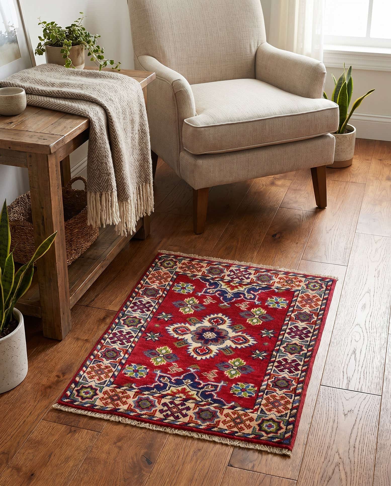 2' x 2' 7 Hand Knotted Kazak Rug