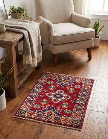 2' x 2' 7 Hand Knotted Kazak Rug
