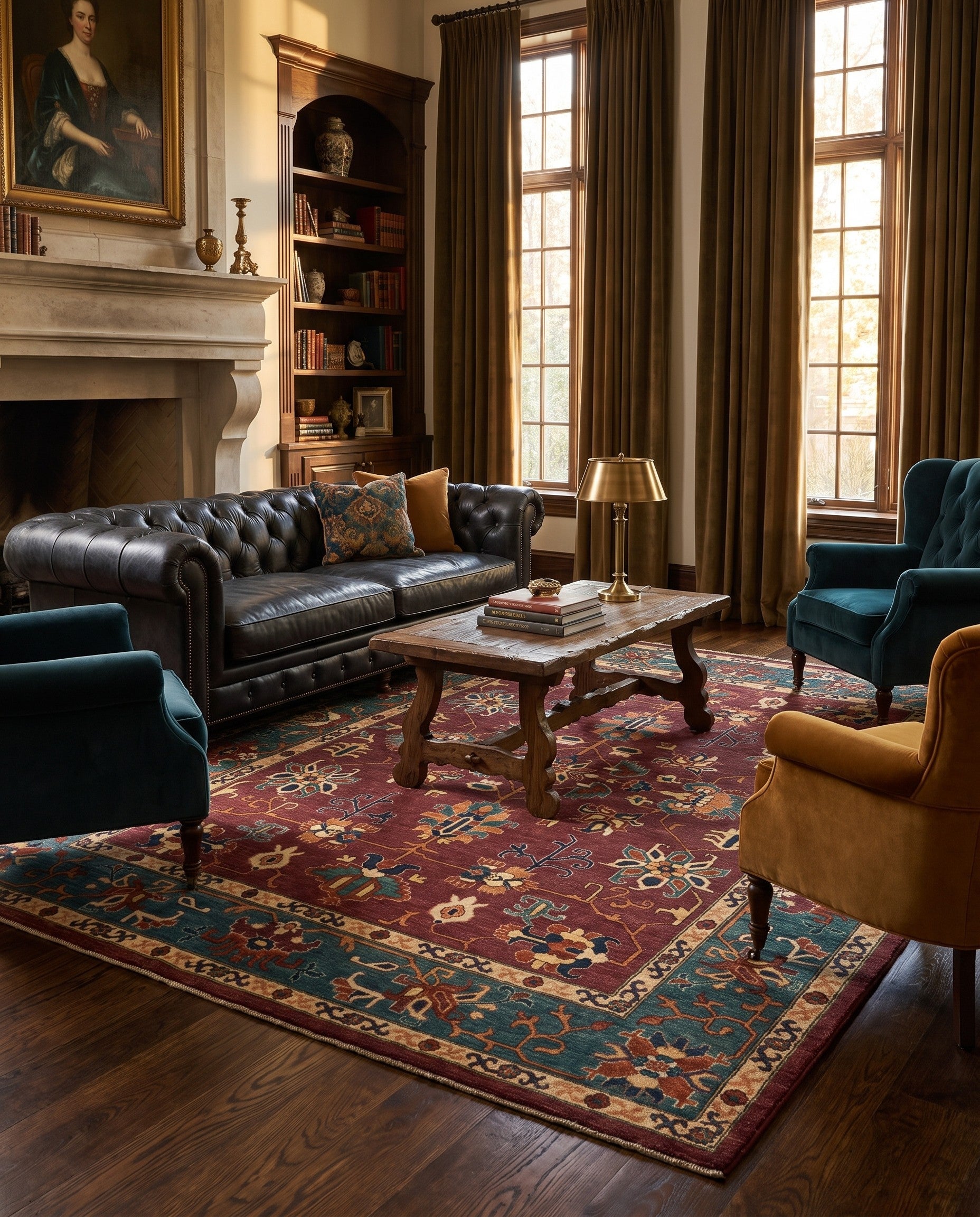 8' 2 x 10' Hand Knotted Heriz Rug