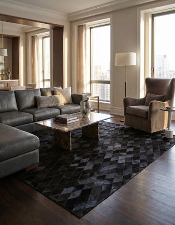 5' 1 x 7' 11 Cowhide Stocks Rug