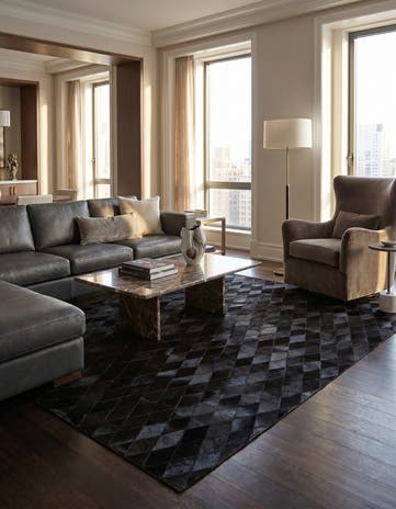 5' 1 x 7' 11 Cowhide Stocks Rug