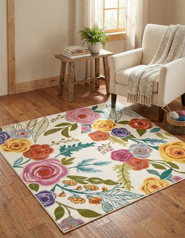 4' x 4' Blossom Square Rug