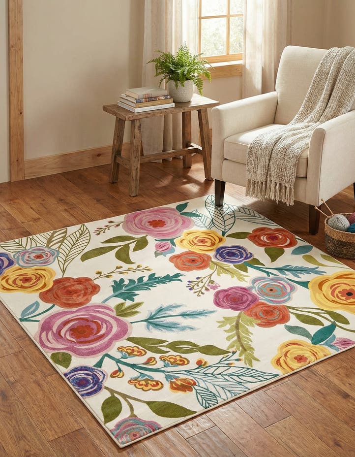 4' x 4' Blossom Square Rug