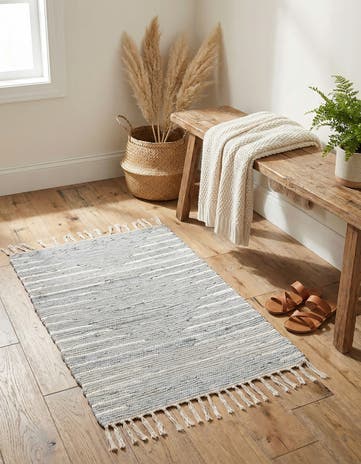 2' x 3' 1 Chindi Cotton Rug