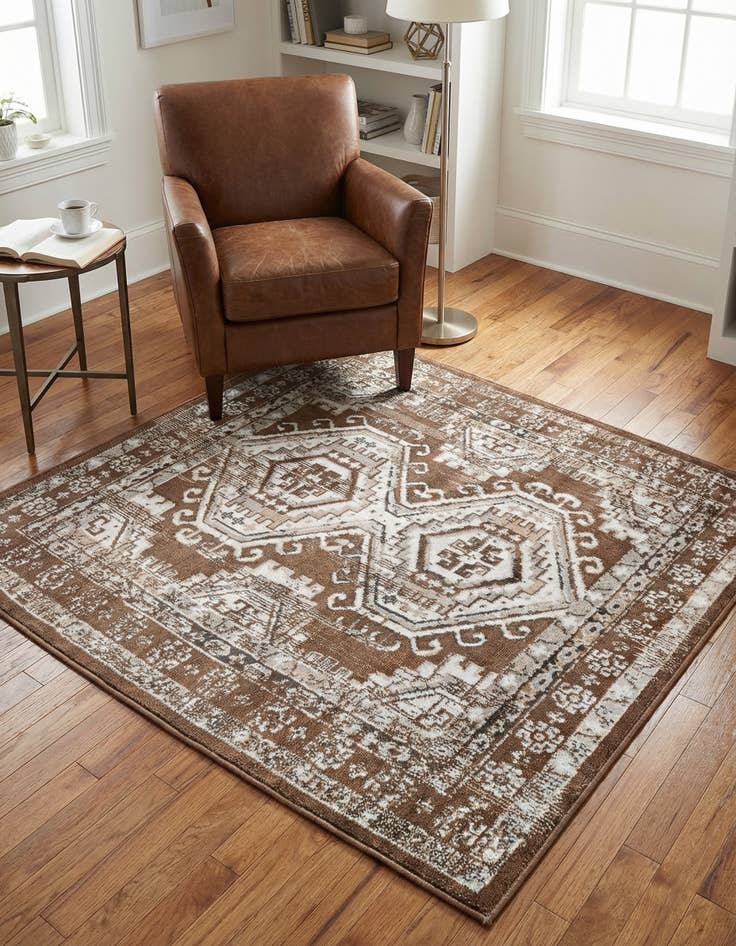 Detail image of 4' x 4' Charlotte Square Rug