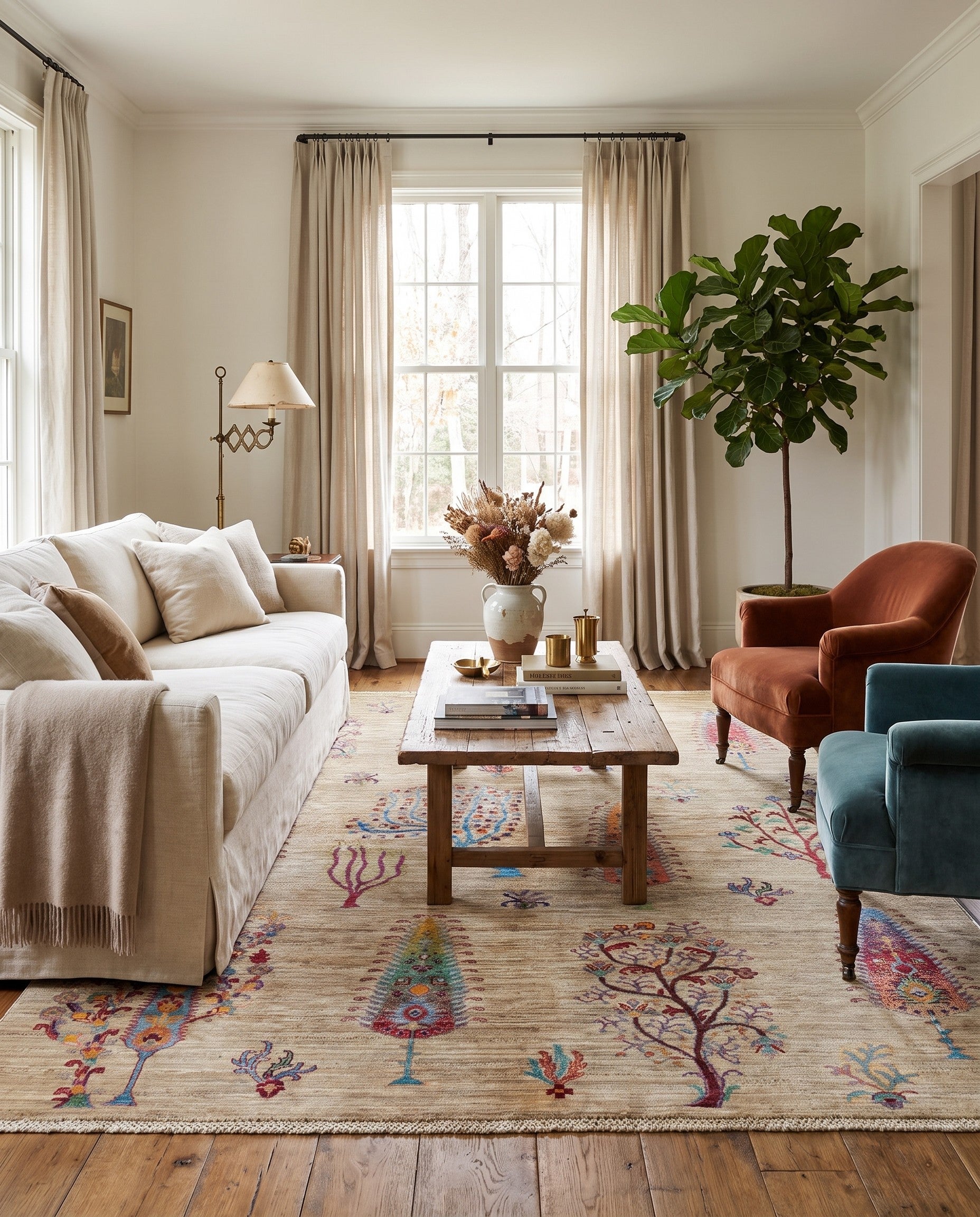 5' 7 x 7' 8 Hand Knotted Ariana Ziegler Rug
