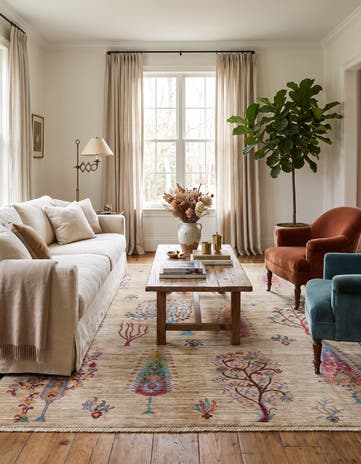 5' 7 x 7' 8 Hand Knotted Ariana Ziegler Rug