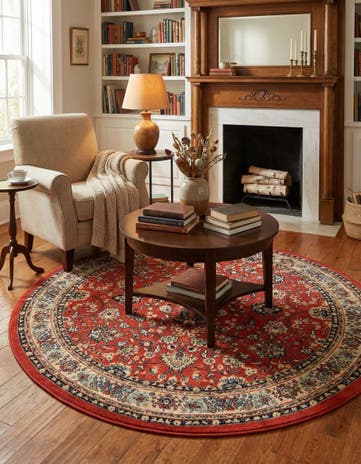 Terracotta Yasmin Round Rug
