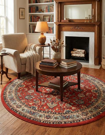 Terracotta Yasmin Round Rug