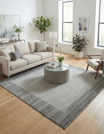Light Gray Angelica Square Rug