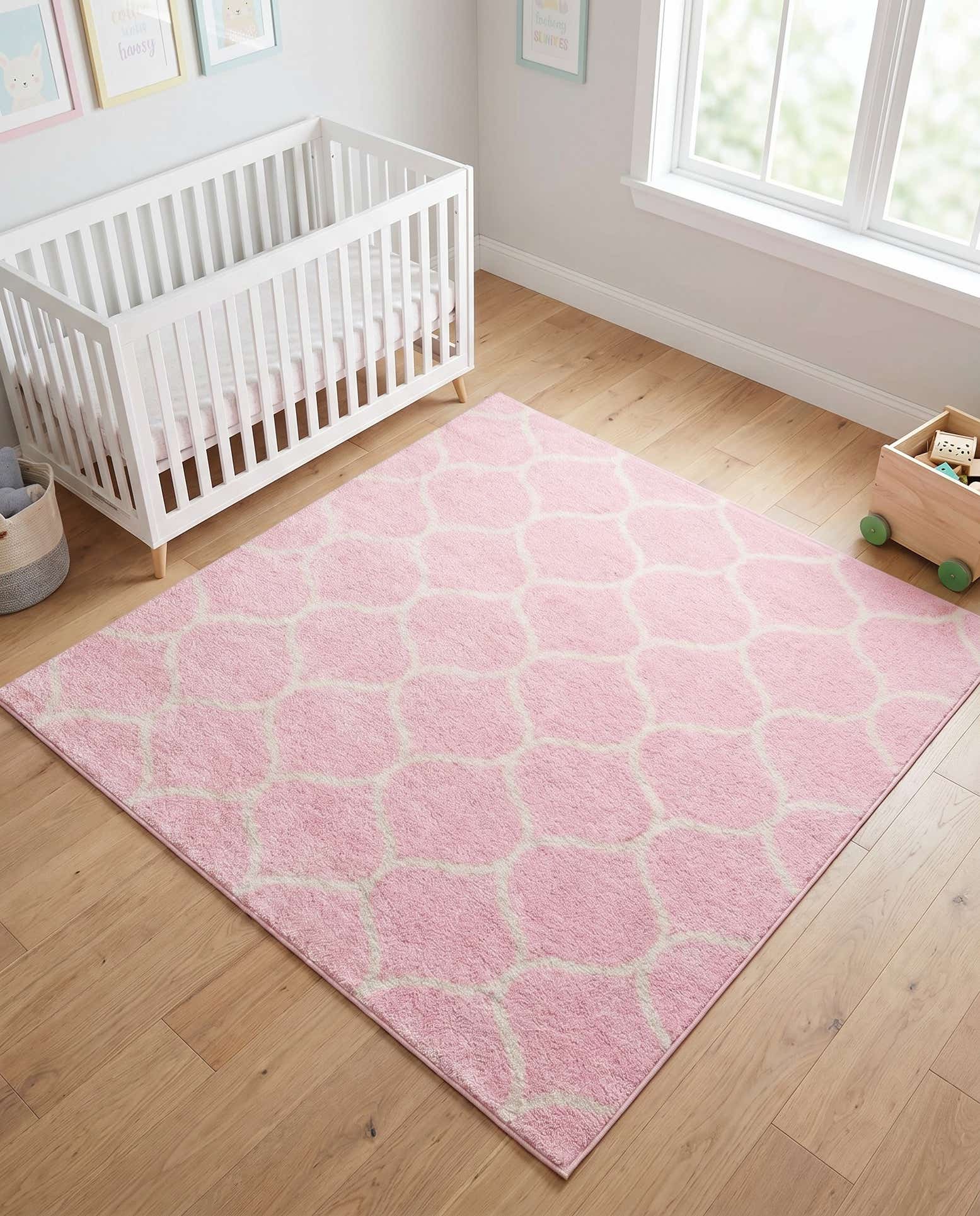 6' x 6' Lattice Frieze Square Rug