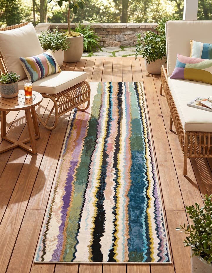 2' 7 x 12' Easy-Clean Modern Indoor / Outdoor...