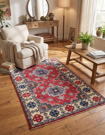 3' 3 x 5' Hand Knotted Kazak Rug