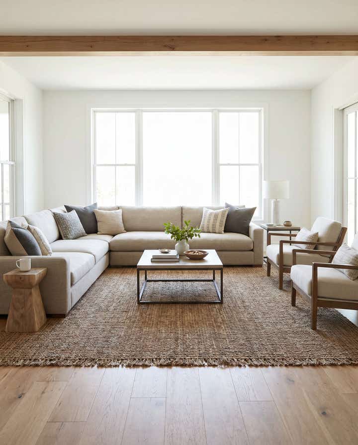 10' x 10' Hand Woven Chunky Jute Square Rug