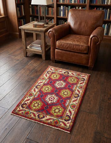 2' x 3' 2 Hand Knotted Kazak Rug
