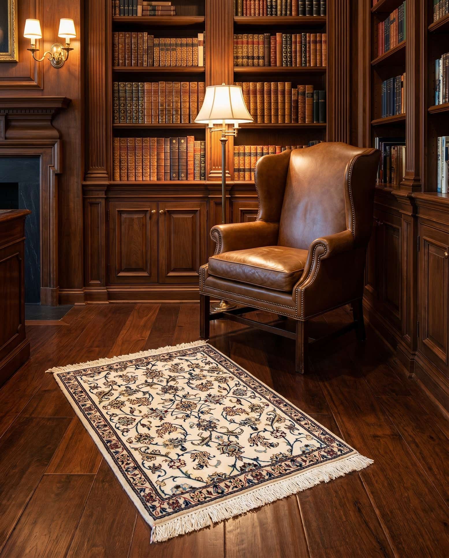 2' x 2' 8 Hand Knotted Nain Rug