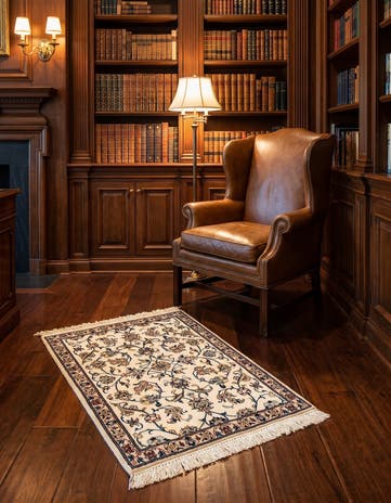2' x 2' 8 Hand Knotted Nain Rug