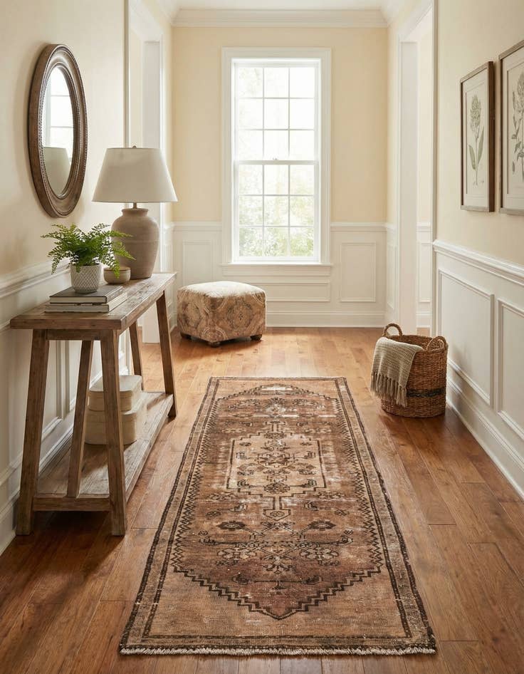 Detail image of 2' 3 x 5' 9 Hand Knotted Ultra Vintage Persian Wool Runner Rug