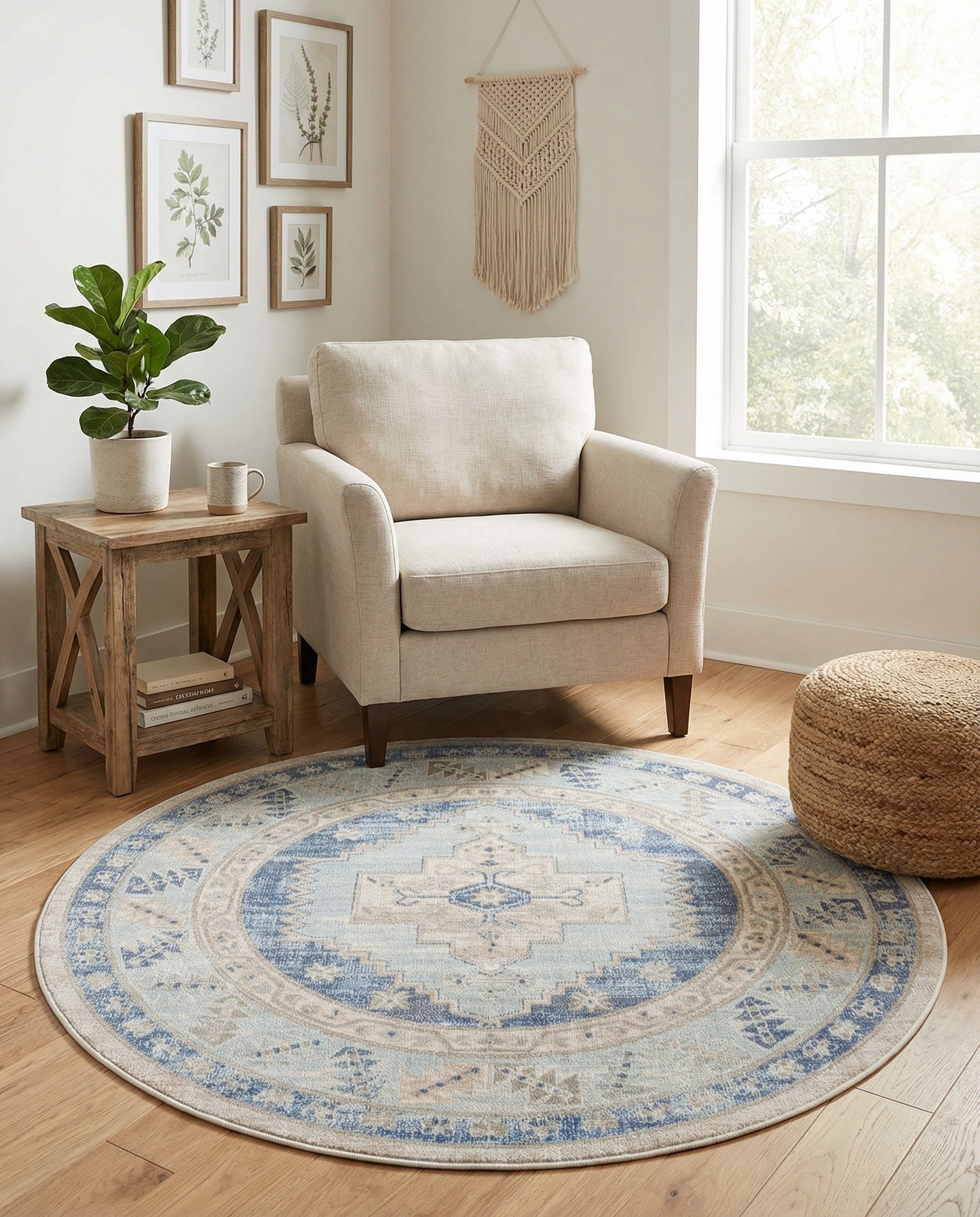 4' 1 x 4' 1 Whitney Round Rug