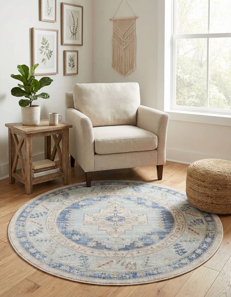 Detail image of 4' 1 x 4' 1 Whitney Round Rug