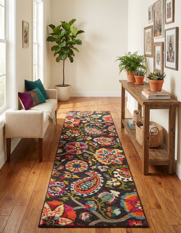 2' 2 x 6' 9 Washable Hyacinth Runner Rug