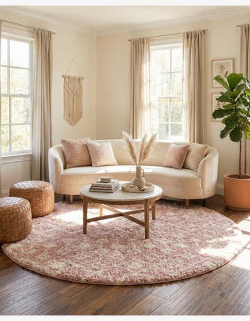 10' x 10' Moroccan Trellis Shag Round Rug