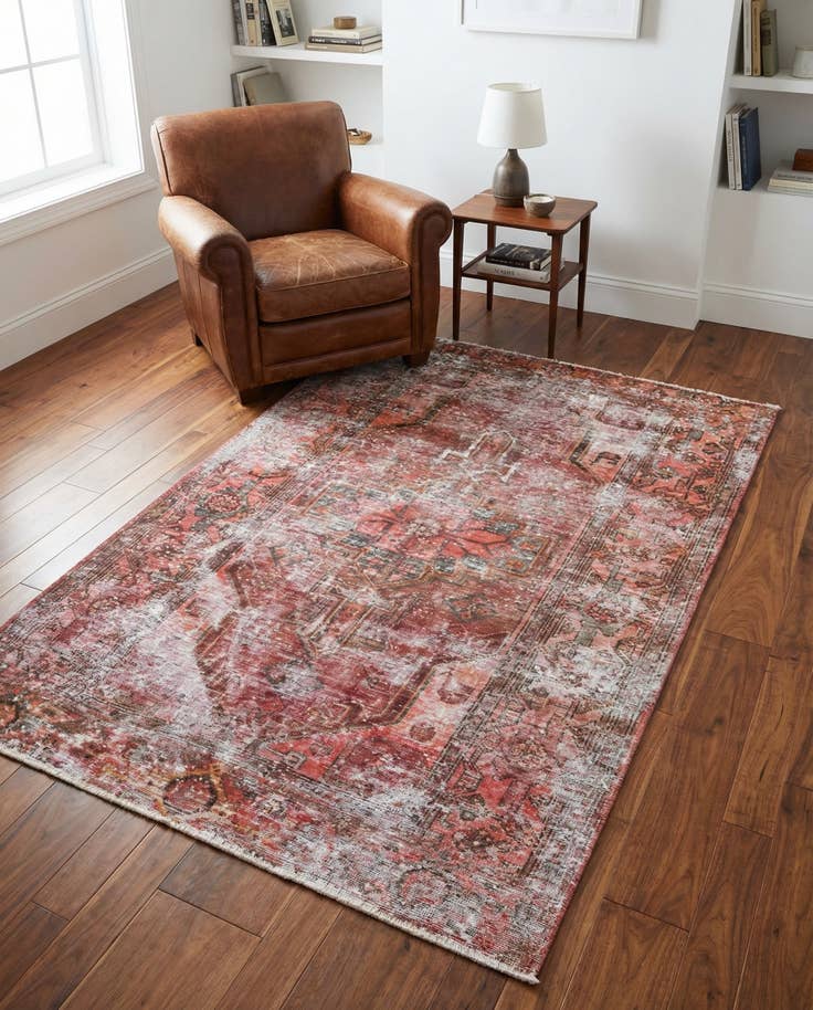 Detail image of 4' 4 x 6' 1 Hand Knotted Ultra Vintage Persian Wool Rug