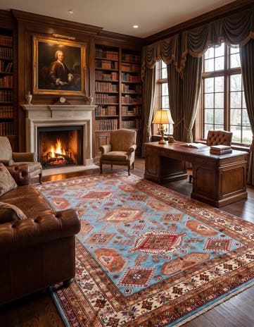 7' 1 x 10' 2 Hand Knotted Kazak Rug