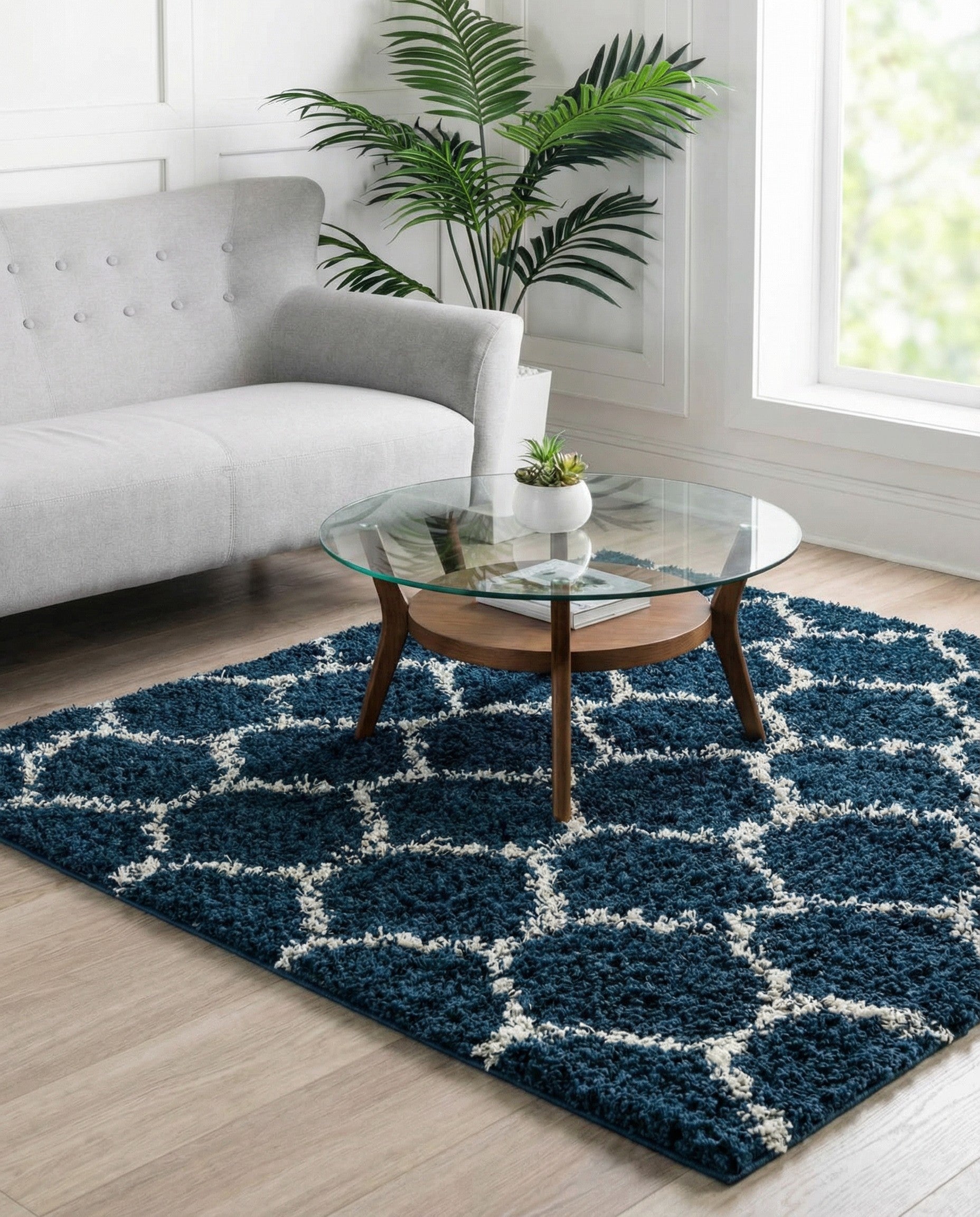 6' x 6' Trellis Shag Square Rug