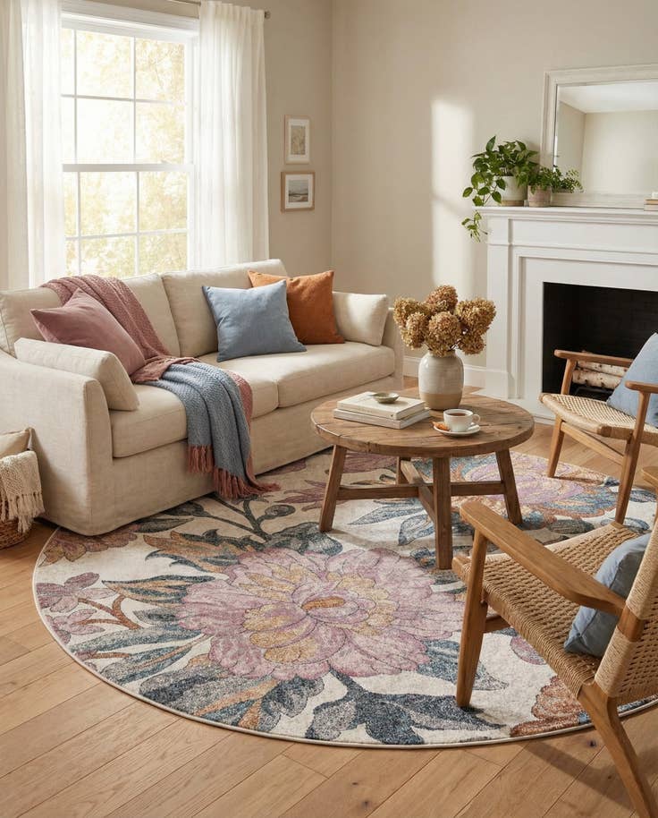 Detail image of 8' x 8' Blossom Round Rug